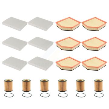 6x Air + 6x Cabin + 6x Engine Cartridge Oil Filter (18 Total) Kit For Volvo XC60 XC70 S60 KFM-103871