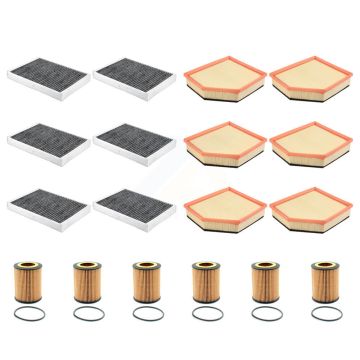 6x Air + 6x Cabin + 6x Engine Cartridge Oil Filter (18 Total) Kit For Volvo XC70 XC60 S60 KFM-103874