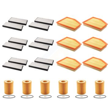 6x Air + 6x Cabin + 6x Engine Cartridge Oil Filter (18 Total) Kit For BMW 530i 525i 530xi KFM-103883
