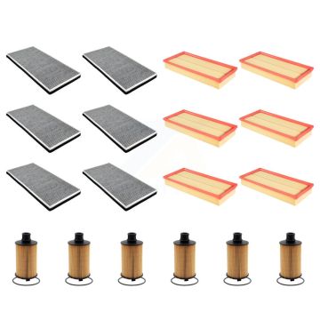 6x Air + 6x Cabin + 6x Engine Cartridge Oil Filter (18 Total) Kit For Land Rover Range KFM-103885