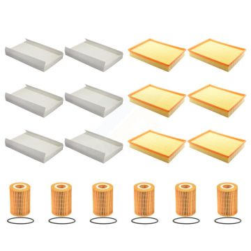 6x Air + 6x Cabin + 6x Engine Cartridge Oil Filter (18 Total) Kit For Mercedes-Benz 2500 KFM-103887