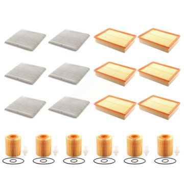 6x Air + 6x Cabin + 6x Engine Cartridge Oil Filter (18 Total) Kit For Toyota FJ Cruiser KFM-103894