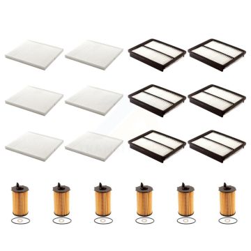 6x Air + 6x Cabin + 6x Engine Cartridge Oil Filter (18 Total) Kit For Hyundai Santa Fe KFM-103898