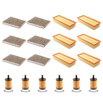 6x Air + 6x Cabin + 6x Engine Cartridge Oil Filter (18 Total) Kit For Volkswagen Jetta KFM-103918