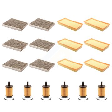 6x Air + 6x Cabin + 6x Engine Cartridge Oil Filter (18 Total) Kit For Volkswagen Jetta TT KFM-103920