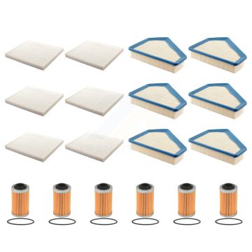 6x Air + 6x Cabin + 6x Engine Cartridge Oil Filter (18 Total) Kit For Cadillac CTS KFM-103922