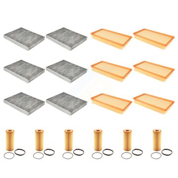 6x Air + 6x Cabin + 6x Engine Cartridge Oil Filter (18 Total) Kit For Porsche Cayenne Q7 KFM-103924