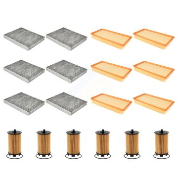 6x Air + 6x Cabin + 6x Engine Cartridge Oil Filter (18 Total) Kit For Audi Q7 Volkswagen KFM-103926