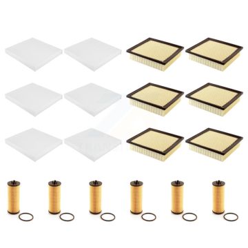 6x Air + 6x Cabin + 6x Engine Cartridge Oil Filter (18 Total) Kit For Jeep Grand Cherokee KFM-103931