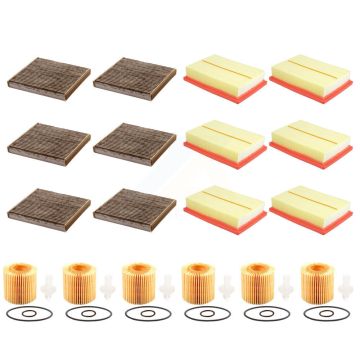 6x Air + 6x Cabin + 6x Engine Cartridge Oil Filter (18 Total) Kit For Toyota Highlander KFM-103941