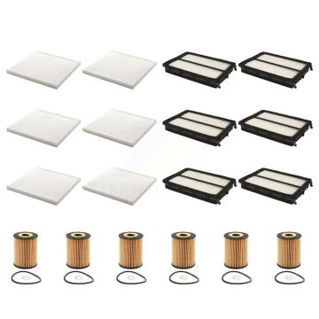 6x Air + 6x Cabin + 6x Engine Cartridge Oil Filter (18 Total) Kit For 19-21 Kia Sedona KFM-103947