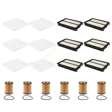 6x Air + 6x Cabin + 6x Engine Cartridge Oil Filter (18 Total) Kit For Hyundai Palisade KFM-103948