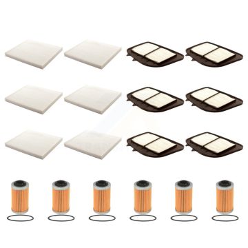 6x Air + 6x Cabin + 6x Engine Cartridge Oil Filter (18 Total) Kit For Cadillac STS SRX KFM-103950