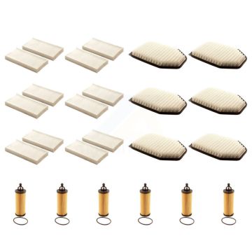 6x Air + 6x Cabin + 6x Engine Cartridge Oil Filter (18 Total) Kit For Jeep Wrangler JK KFM-103954
