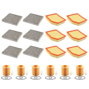 6x Air + 6x Cabin + 6x Engine Cartridge Oil Filter (18 Total) Kit For Lexus IS300 IS350 KFM-103960