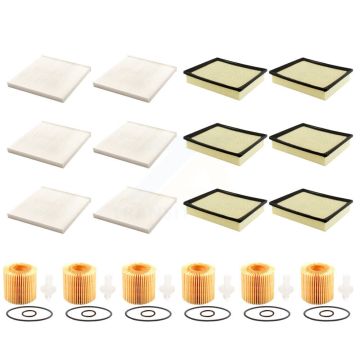 6x Air + 6x Cabin + 6x Engine Cartridge Oil Filter (18 Total) Kit For Toyota Tacoma 3.5L KFM-103961