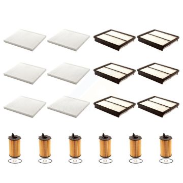 6x Air + 6x Cabin + 6x Engine Cartridge Oil Filter (18 Total) Kit For 14-16 Kia Cadenza KFM-103966