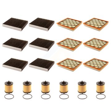 6x Air + 6x Cabin + 6x Engine Cartridge Oil Filter (18 Total) Kit For Buick Verano 2.0L KFM-103972