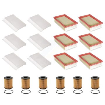6x Air + 6x Cabin + 6x Engine Cartridge Oil Filter (18 Total) Kit For 2014-2020 Fiat 500L KFM-103974