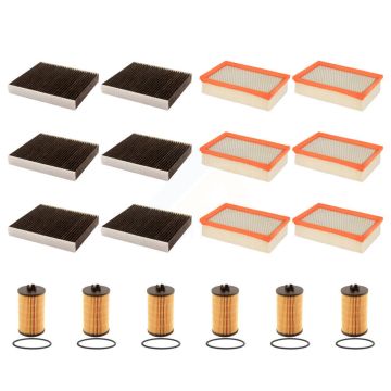 6x Air + 6x Cabin + 6x Engine Cartridge Oil Filter (18 Total) Kit For Buick Encore Trax KFM-103975