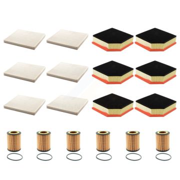 6x Air + 6x Cabin + 6x Engine Cartridge Oil Filter (18 Total) Kit For Volvo XC90 3.2L KFM-103981