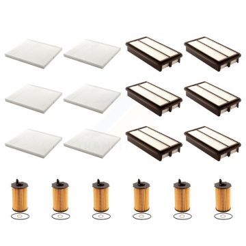 6x Air + 6x Cabin + 6x Engine Cartridge Oil Filter (18 Total) Kit For Kia Sedona KFM-103986