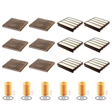 6x Air + 6x Cabin + 6x Engine Cartridge Oil Filter (18 Total) Kit For Toyota Tundra Lexus KFM-103989