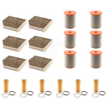 6x Air + 6x Cabin + 6x Engine Cartridge Oil Filter (18 Total) Kit For Audi A6 Quattro A7 KFM-103993
