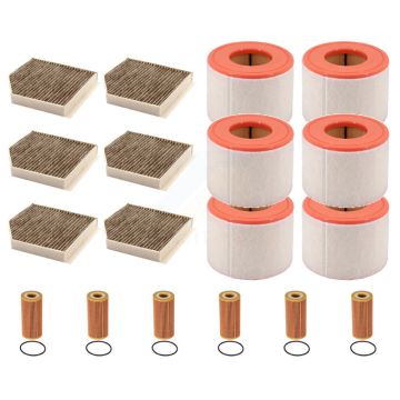 6x Air + 6x Cabin + 6x Engine Cartridge Oil Filter (18 Total) Kit For Audi A6 Quattro KFM-103995