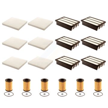 6x Air + 6x Cabin + 6x Engine Cartridge Oil Filter (18 Total) Kit For Hyundai Santa Fe KFM-103998