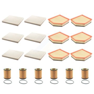 6x Air + 6x Cabin + 6x Engine Cartridge Oil Filter (18 Total) Kit For Volvo XC70 3.0L KFM-104001