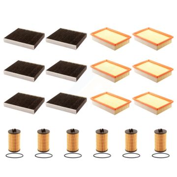6x Air + 6x Cabin + 6x Engine Cartridge Oil Filter (18 Total) Kit For Chevrolet Sonic KFM-104034