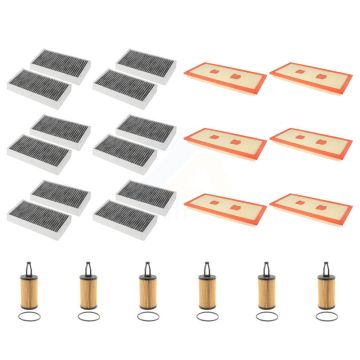 6x Air + 6x Cabin + 6x Engine Cartridge Oil Filter (18 Total) Kit For Mercedes-Benz R350 KFM-104037