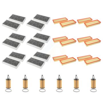 6x Air + 6x Cabin + 6x Engine Cartridge Oil Filter (18 Total) Kit For Mercedes-Benz R350 KFM-104041