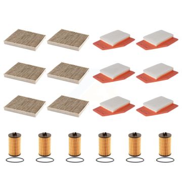 6x Air + 6x Cabin + 6x Engine Cartridge Oil Filter (18 Total) Kit For Chevrolet Malibu KFM-104055