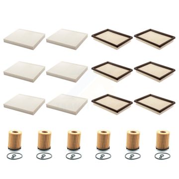 6x Air + 6x Cabin + 6x Engine Cartridge Oil Filter (18 Total) Kit For INFINITI Q60 2.0L KFM-104056