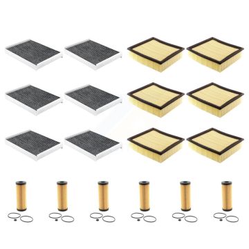 6x Air + 6x Cabin + 6x Engine Cartridge Oil Filter (18 Total) Kit For Ford F-150 2.7L KFM-104060