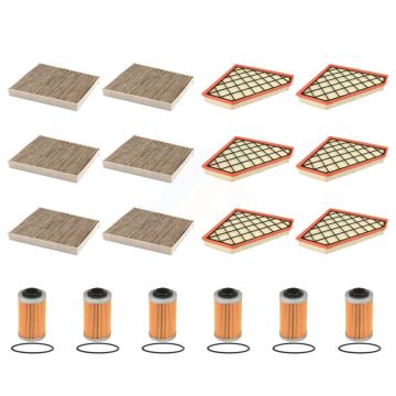 6x Air + 6x Cabin + 6x Engine Cartridge Oil Filter (18 Total) Kit For Cadillac CTS KFM-104061