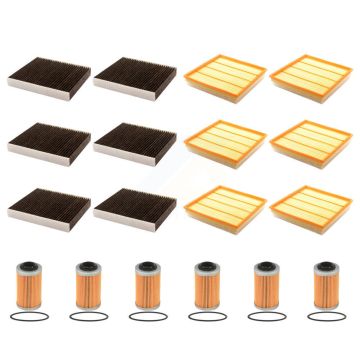6x Air + 6x Cabin + 6x Engine Cartridge Oil Filter (18 Total) Kit For Cadillac SRX 2.8L KFM-104067