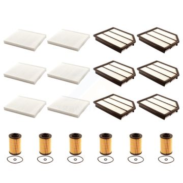 6x Air + 6x Cabin + 6x Engine Cartridge Oil Filter (18 Total) Kit For Hyundai Veracruz KFM-104080