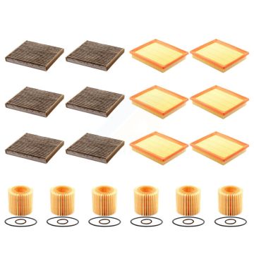 6x Air + 6x Cabin + 6x Engine Cartridge Oil Filter (18 Total) Kit For Toyota Prius V KFM-104089