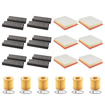 6x Air + 6x Cabin + 6x Engine Cartridge Oil Filter (18 Total) Kit For BMW X5 KFM-104098