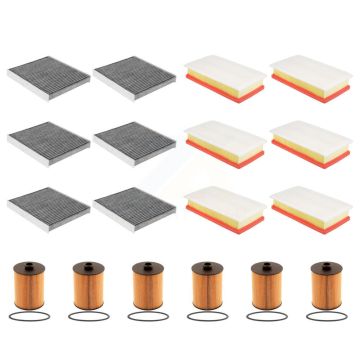 6x Air + 6x Cabin + 6x Engine Cartridge Oil Filter (18 Total) Kit For Volkswagen Atlas KFM-104099