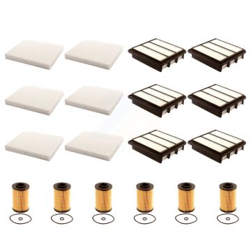 6x Air + 6x Cabin + 6x Engine Cartridge Oil Filter (18 Total) Kit For Hyundai Azera KFM-104106