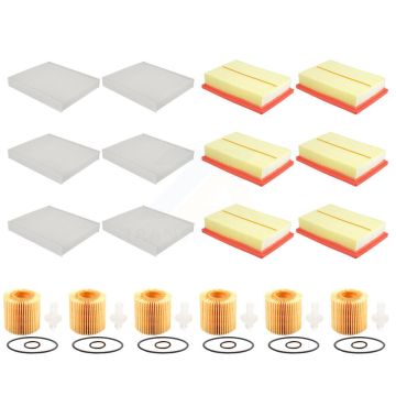 6x Air + 6x Cabin + 6x Engine Cartridge Oil Filter (18 Total) Kit For Lexus RX450h KFM-104133