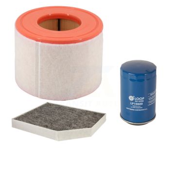 1x Air + 1x Cabin + 1x Engine Oil Filter Filter (3 Total) Kit For 2012 Audi A6 2.0L KFM-104204
