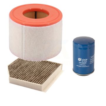 1x Air + 1x Cabin + 1x Engine Oil Filter Filter (3 Total) Kit For Audi A6 Quattro KFM-104226