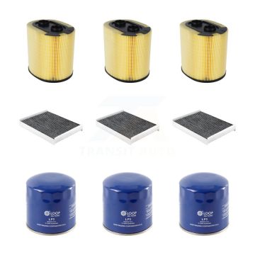3x Air + 3x Cabin + 3x Engine Oil Filter (9 Total) Kit For Ford F-350 Super Duty F-250 KFM-104246