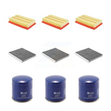3x Air + 3x Cabin + 3x Engine Oil Filter (9 Total) Kit For Volkswagen Jetta Taos Golf KFM-104248