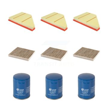 3x Air + 3x Cabin + 3x Engine Oil Filter (9 Total) Kit For Chevrolet Cadillac XT5 GMC XT6 KFM-104249